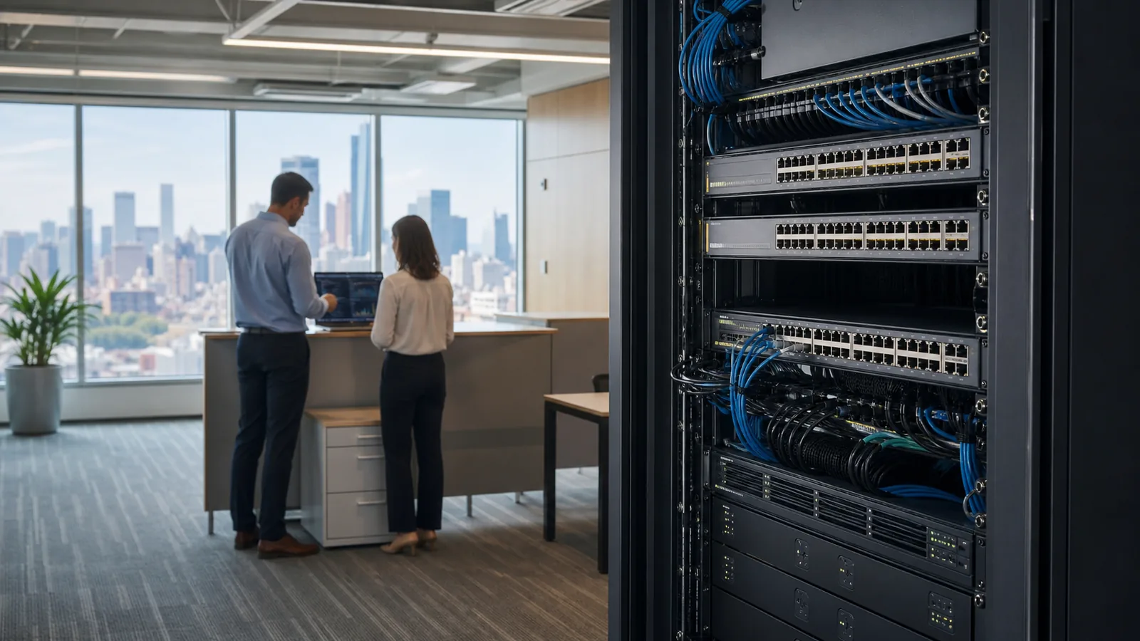 Hempstead VoIP team planning business voice and call-flow operations around a NYC workflow for Cybersecurity MSP NYC — Hempstead Voice Planning